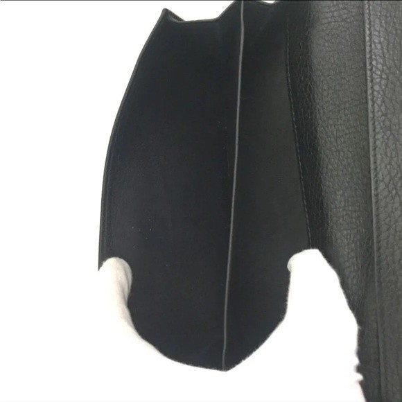 GUCCI Logo Plate Leather Bifold Long Wallet - Picture 8 of 12